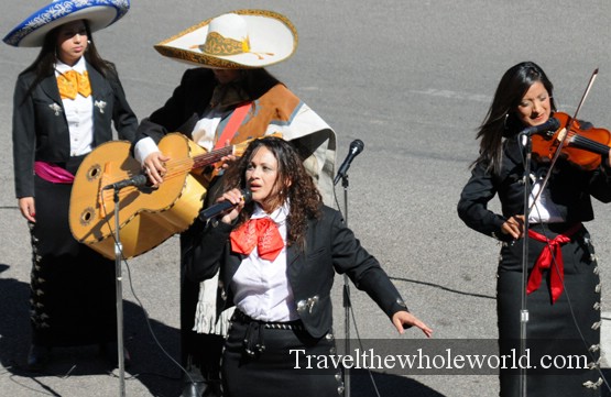 Mariachi band performing for visitors in Jerome, Arizona