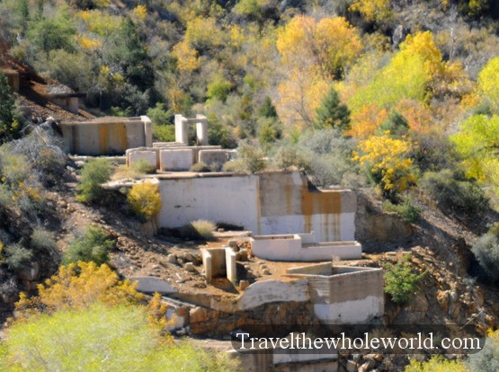 Abandoned mining ruins on Cleopatra Hill near Jerome, Arizona