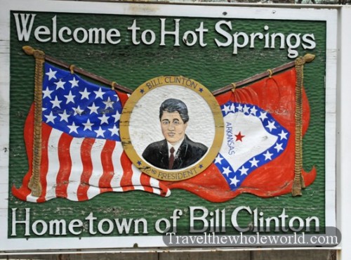 Arkansas Hot Springs Clinton Sign