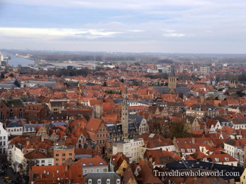 Belgium Bruge Grote Markt Belfry View