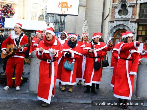 Belgium Brussels Grote Markt Christmas Carols