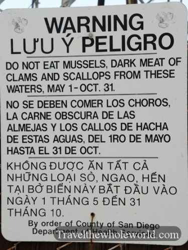 California San Diego Warning Sign