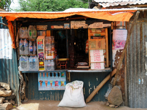 Ethiopia Addis Ababa Side Road Shop