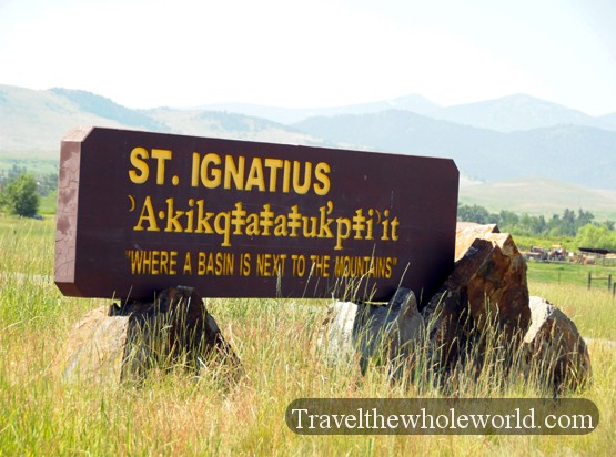 St. Ignatius St Ignatius Montana road sign