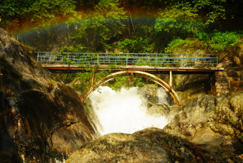 North Korea Myoyang Bridge Rainbow