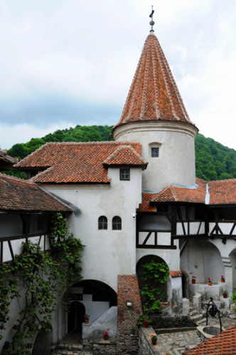 Romania Bran Castle Courtyard