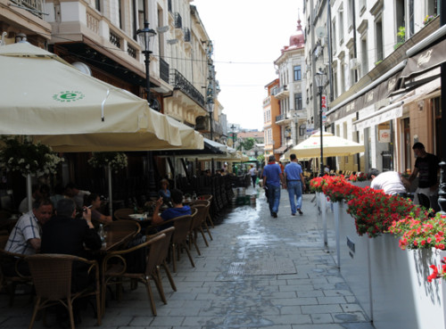 Romania Bucharest Old Town Street