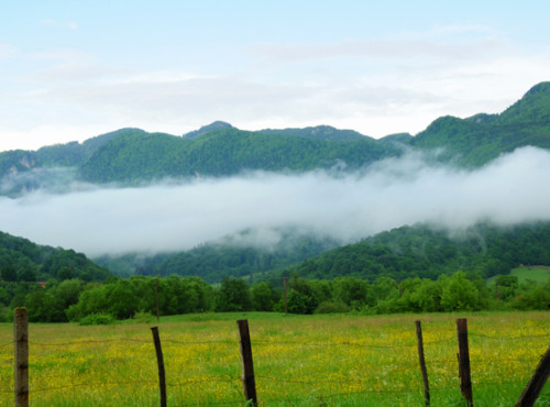 Romania Village Clouds