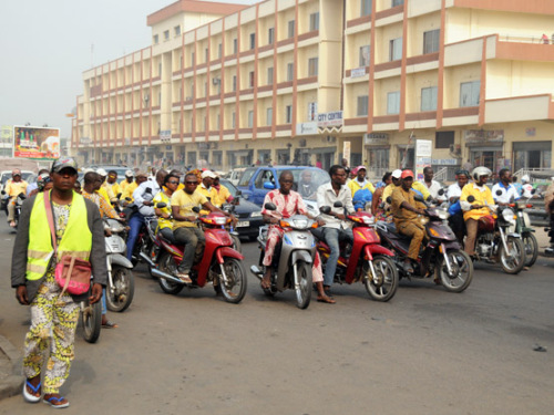 Benin Cotonou Busy Road