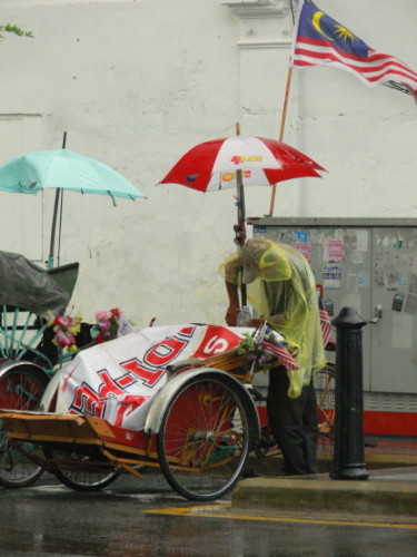 Malaysia Man Rainstorm