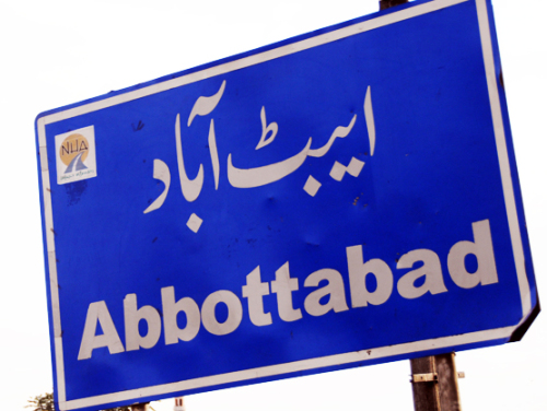 Pakistan Abbottabad Sign