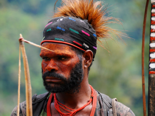 West Papua Sugapa Tribal Man