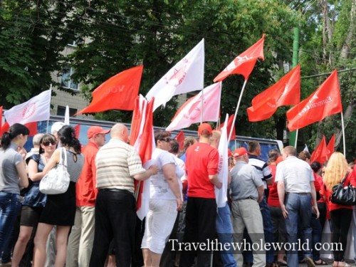Moldova Chisniau Communist Supporters