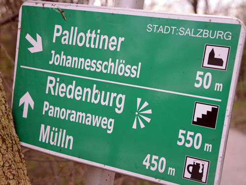 Monchsberg Trail Sign