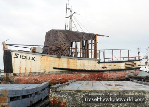 California Crescent City Abandoned Boat