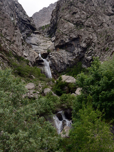 Tajikistan Highway Waterfall