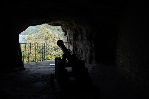 Luxembourg City Bock Casemates Cannon