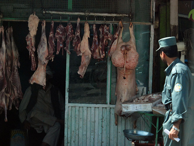 Afghanistan Kabul Market Meat
