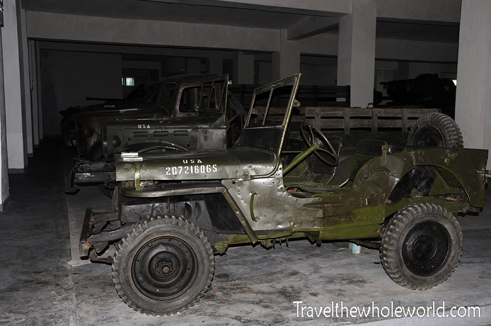 North Korea Pyongyang War Museum Jeeps