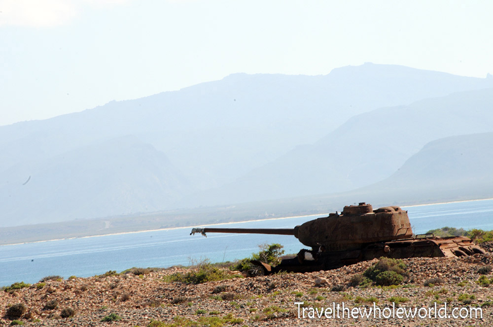 Abandoned tank on Socotra