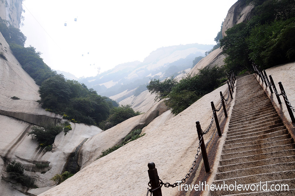 How Easy or Difficult it is to Climb the Steep Staircase of the Steepest  Mountain in HuaShan, China?