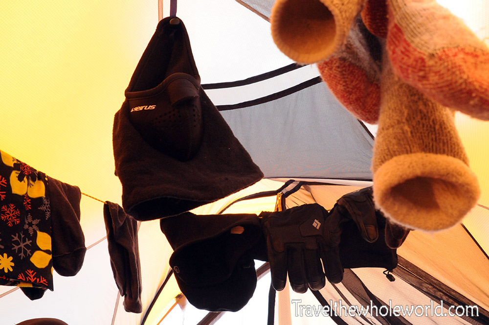 Denali Camp II Inside Tent Drying Gear