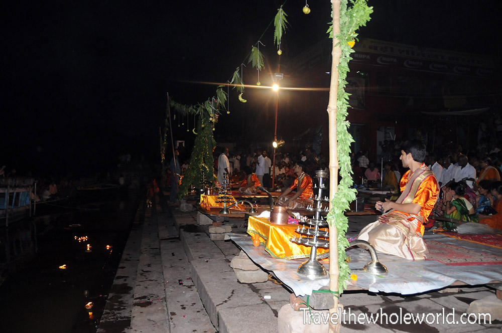 India Varanasi Night Ceremony