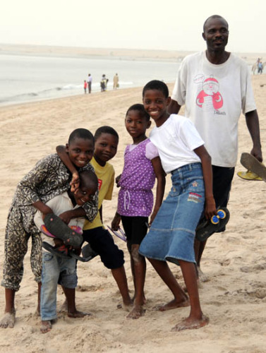 Nigeria Lagos Bar Beach Family