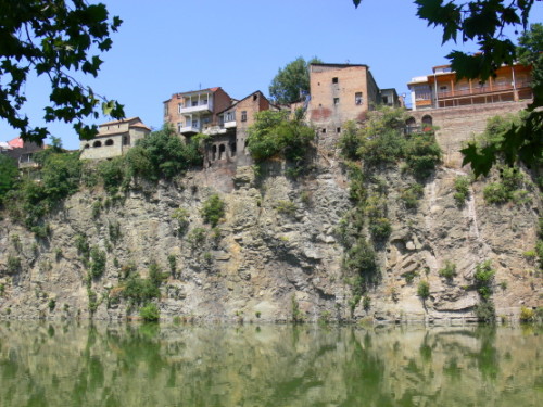 Georgia Tbilisi River Houses
