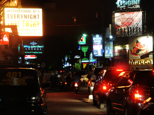 Indonesia Bali Downtown Night