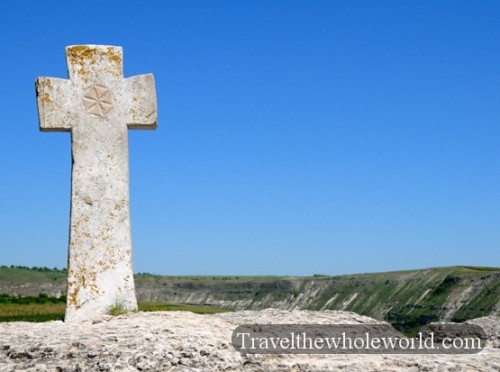 Moldova Orheiul Vechi Monastery Cross