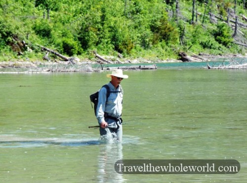 Montana Glacier National Park Fisherman
