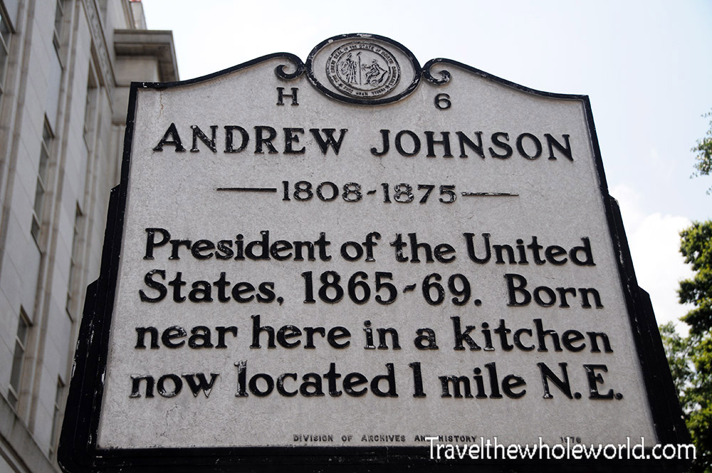 North Carolina Raleigh Andrew Johnson Birthplace