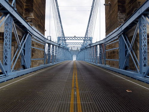 Ohio Cincinnati John A. Roebling Suspension Bridge