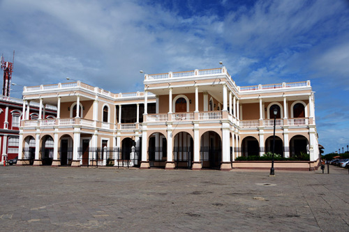Nicaragua Granada Plaza de la Independencia Colonial Buildings