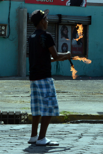 Nicaragua Managua Fire Performer