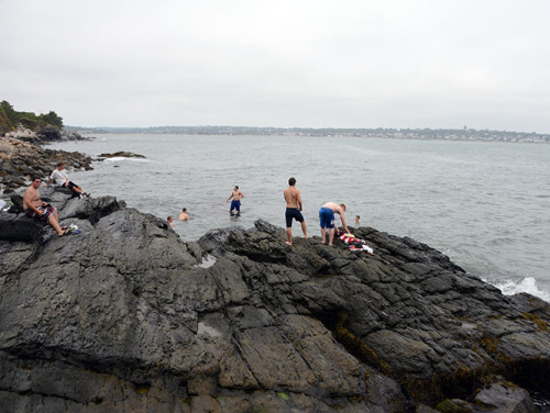 Rhode Island Newport Cliffs Swimming