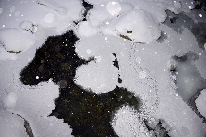 New York Adirondacks Marcy Creek Frozen