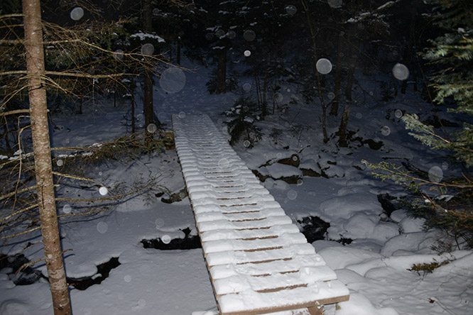 Adirondacks Mt. Marcy Foot Bridge Snow