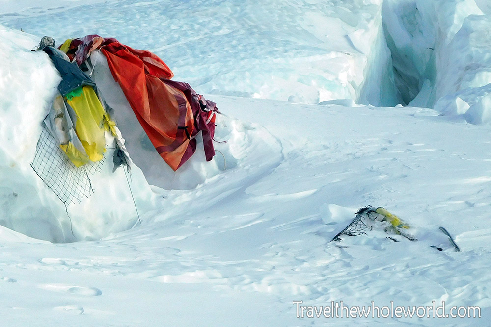 Everest Camp III Avalanche Destroyed Tent