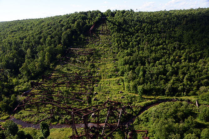 Pennsylvania Allegheny Mountains Kinzua Bridge Wreckage Remains