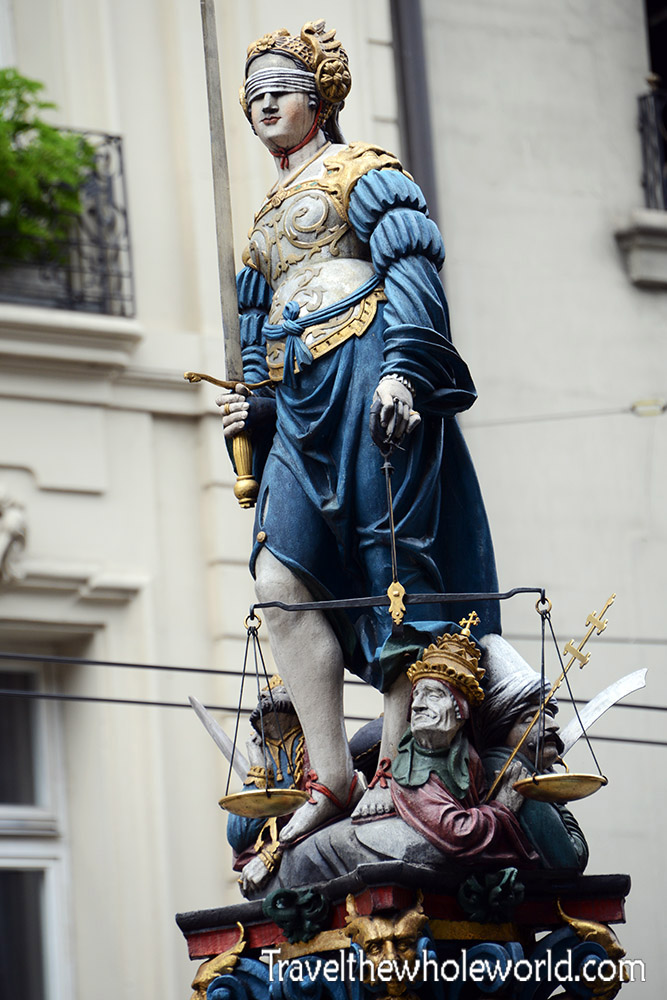 Switzerland Bern Justice Fountain Statue