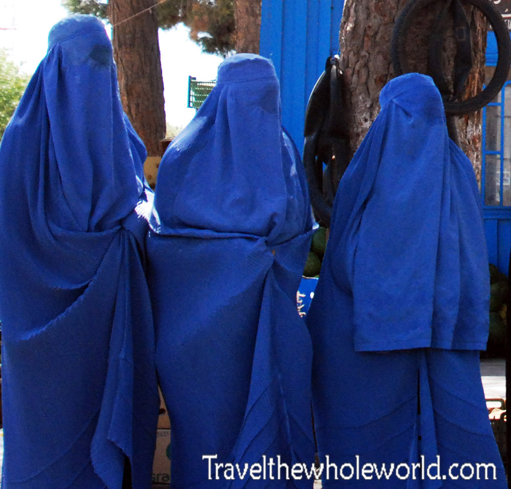 Afghanistan Herat Women Blue Burkas
