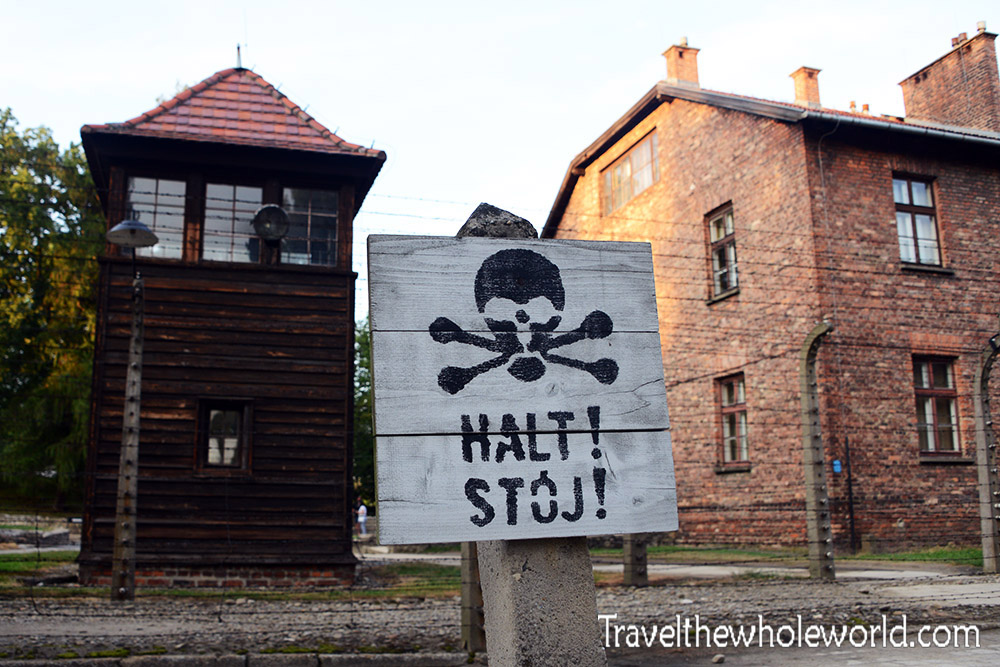 Auschwitz Warning Sign