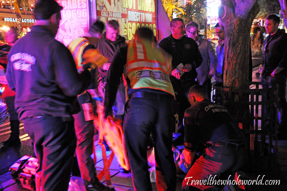 Las Vegas Emergency Accident Ambulance Pedestrian Struck
