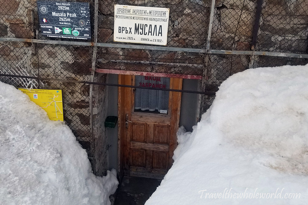 Bulgaria Musala Peak Weather Station Door