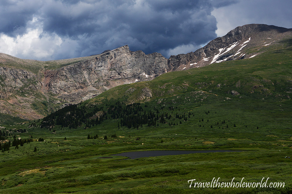Storm clouds over Mt. Bierstadt and the Sawtooth