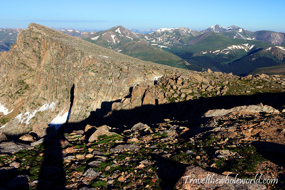 Descent from Mt. Evans toward Mt. Bierstadt