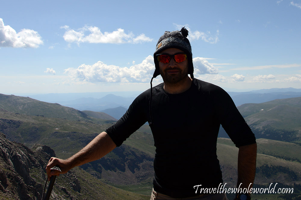 At the summit of Mt. Bierstadt Colorado