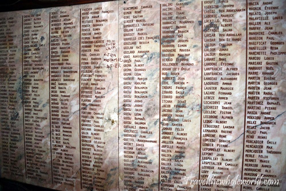 Algeria Constantine WWI Memorial Names